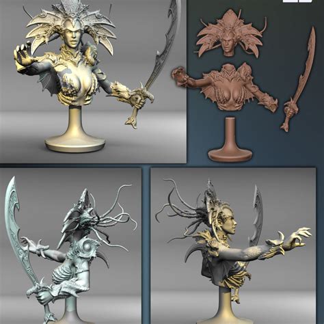 stl naga|3D Printable Naga Siren FREE STL by Papel 3D.